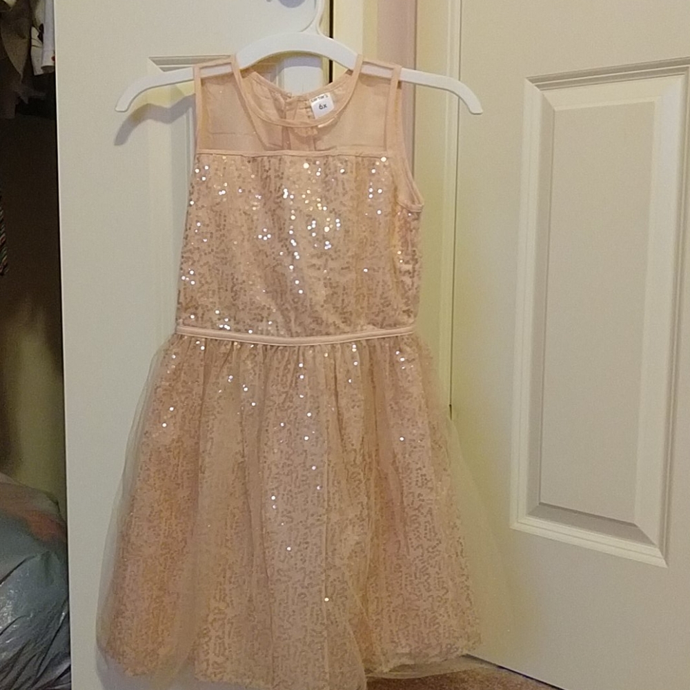 Light pink sparkly girls dress